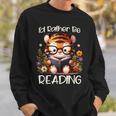 I'd Rather Be Reading Cute Tiger Book Lover Reader Bookworm Sweatshirt Gifts for Him