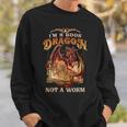I'm a Book Dragon Not a Worm Dragon Reading a Books Sweatshirt Gifts for Him