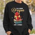 I'm A Book Dragon Not A Worm Reading Library Reader Bookworm Sweatshirt Gifts for Him