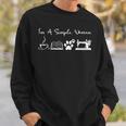 I’m A Simple Woman Sewing Dog Coffee Book Sweatshirt Gifts for Him I’m A Simple Woman Sewing Dog Coffee Book Sweatshirt Gifts for Him