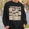 Jane Austen Book Classic Literature Stamp Collage Sweatshirt Gifts for Him