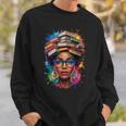 Juneteenth Educated Melanin Queen Afro Women Book Lover Sweatshirt Gifts for Him