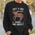 Just A Girl Who Loves Books And Horses Reading Sweatshirt Gifts for Him Just A Girl Who Loves Books And Horses Reading Sweatshirt Gifts for Him