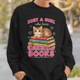 Just A Girl Who Loves Cats & Books Shirt Women Bookworm Sweatshirt Gifts for Him Just A Girl Who Loves Cats & Books Shirt Women Bookworm Sweatshirt Gifts for Him