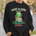 Just a Girl Who Loves Dragons & Books Book Lover Kids Nerd Sweatshirt Gifts for Him Just a Girl Who Loves Dragons & Books Book Lover Kids Nerd Sweatshirt Gifts for Him