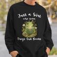 Just A Girl Who Loves Frogs And Books Cute Reading Sweatshirt Gifts for Him Just A Girl Who Loves Frogs And Books Cute Reading Sweatshirt Gifts for Him