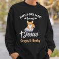 Just A Girl Who Loves Jesus And Corgis And Books Sweatshirt Gifts for Him Just A Girl Who Loves Jesus And Corgis And Books Sweatshirt Gifts for Him