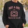 Just A Girl Who Loves To Read Book Lover Nerd Readers Books Sweatshirt Gifts for Him Just A Girl Who Loves To Read Book Lover Nerd Readers Books Sweatshirt Gifts for Him