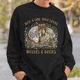 Just A Girl Who Loves Wolves And Books Fantasy Wolf Reader Sweatshirt Gifts for Him