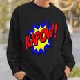 KAPOW Action Super Hero Retro Comic Book Bubble Superhero Sweatshirt Gifts for Him KAPOW Action Super Hero Retro Comic Book Bubble Superhero Sweatshirt Gifts for Him
