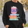 Kawaii Pastel Goth Cute Hot Chocolate Book Lover Anime Art Sweatshirt Gifts for Him