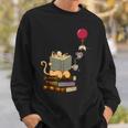 Kittens Cats Tea Books And Balloon Sweatshirt Gifts for Him Kittens Cats Tea Books And Balloon Sweatshirt Gifts for Him
