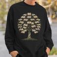 Knowledge Growth Tree Bibliophile Book Lover Library Art Sweatshirt Gifts for Him