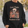 Late Night Readers Club Skeleton Book Lover Sweatshirt Gifts for Him Late Night Readers Club Skeleton Book Lover Sweatshirt Gifts for Him