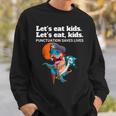 Let's Eat Kids Punctuation Saves Books Grammar Sweatshirt Gifts for Him