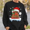 Librarian Book Santa Hat Reader Snow Pajamas Christmas Sweatshirt Gifts for Him