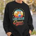 Librarian Crew Cute Library Dog Book Reading Men Women Sweatshirt Gifts for Him