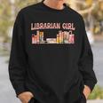 Librarian Girl Book Lover Reading Bookworm Librarian Sweatshirt Gifts for Him
