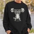 I Lift So I Can Carry More Books Raccoon Reader Workout Sweatshirt Gifts for Him