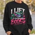 I Lift So I Can Carry More Books Reading Reader Workout Gym Sweatshirt Gifts for Him