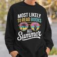 Most Likely To Read Books All Summer Reading Sweatshirt Gifts for Him Most Likely To Read Books All Summer Reading Sweatshirt Gifts for Him