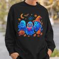 Little Ghost Coffee Tee Spooky Season Ghost Reading Book Sweatshirt Gifts for Him