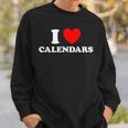 Love Calendars Year Date Book Month Picture Collector Sweatshirt Gifts for Him