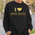 I Love Comic Books Manga Graphic Novel Heart Sweatshirt Gifts for Him