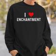 I Love Enchantment Heart Romance Love Lovers Books Novels Sweatshirt Gifts for Him