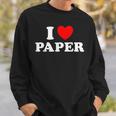 I Love Paper Page Book Drawing Handmade Art Craft News Sweatshirt Gifts for Him