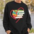 I Love Reading Heart Love Books TShirt Library Bookworm Sweatshirt Gifts for Him