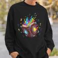 Magic Spell Book Open Rainbow Runes Fantasy Arcane Sweatshirt Gifts for Him