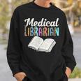 Medical Librarian Leopard Print Library Book Graphic Sweatshirt Gifts for Him