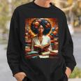 Melanin Queen Afro WomenEducated Reading Book History Sweatshirt Gifts for Him