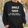 Mentally Dating A Fictional Character Book Lover Sweatshirt Gifts for Him Mentally Dating A Fictional Character Book Lover Sweatshirt Gifts for Him