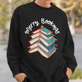 Merry Bookmas Christmas Tree Avid Reader Book Lover Xmas Sweatshirt Gifts for Him
