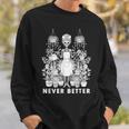Messy Bun Skeleton Reading Book Coffee Never Better Sweatshirt Gifts for Him Messy Bun Skeleton Reading Book Coffee Never Better Sweatshirt Gifts for Him