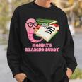 Mommys Reading Buddy Bookworm Humor Book Lover Mom Sweatshirt Gifts for Him