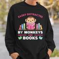 Monkeys And Books Saying With Book And Monkey Sweatshirt Gifts for Him