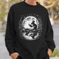 Mouse Reading Book Full Moon Lake Scenery Sweatshirt Gifts for Him Mouse Reading Book Full Moon Lake Scenery Sweatshirt Gifts for Him