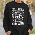 All I Need Are Books And Wine Cute Reading Sweatshirt Gifts for Him
