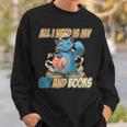 All I Need Is My Cat And Books Cute Cat Sweatshirt Gifts for Him All I Need Is My Cat And Books Cute Cat Sweatshirt Gifts for Him