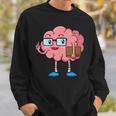 Nerd Brain With Book And Glasses Sweatshirt Gifts for Him