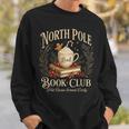 North Pole Book Club Christmas Reading Hot Cocoa Graphic Sweatshirt Gifts for Him North Pole Book Club Christmas Reading Hot Cocoa Graphic Sweatshirt Gifts for Him
