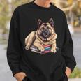 Norwegian Elkhound Books Reading Dog Breed Graphic Sweatshirt Gifts for Him
