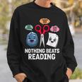 Nothing Beats Reading Rock Paper Scissors Book Lover Sweatshirt Gifts for Him