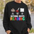 Nothing Beats Reading Rock Paper Scissors For Book Lover Sweatshirt Gifts for Him