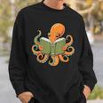 Octopus Reading Book Bookworm Librarian Women Men Kids Sweatshirt Gifts for Him