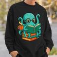 Octopus Reading Book Reading Bookworm Reader Sweatshirt Gifts for Him Octopus Reading Book Reading Bookworm Reader Sweatshirt Gifts for Him