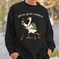 Off To Grow Reader Silly Goose School Librarian Book Lover Sweatshirt Gifts for Him